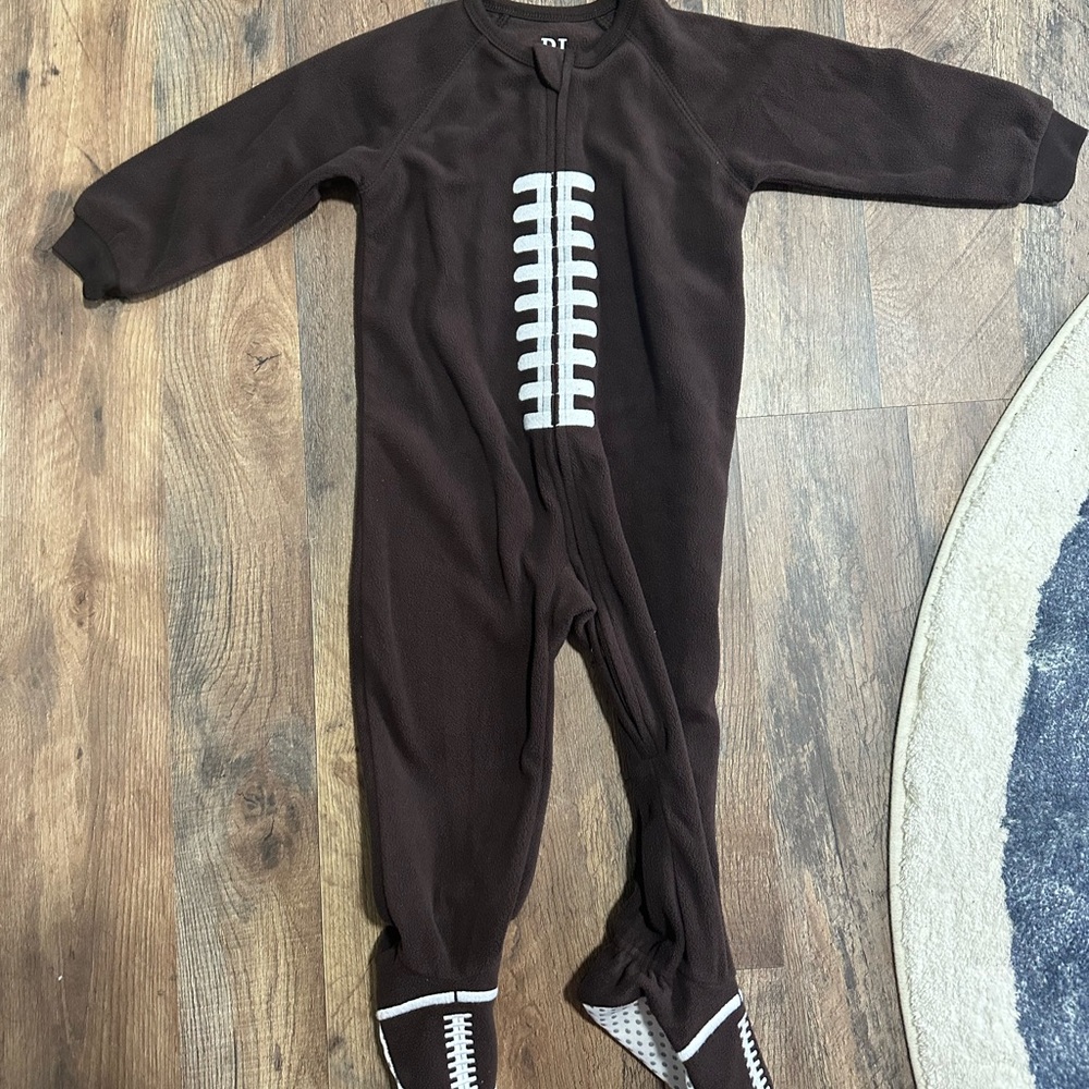 Baby Football Footed One-Piece Pajamas
